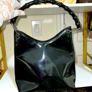 Authentic vintage Gucci with bamboo handle shoulder bag
